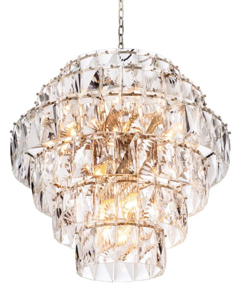 Casa Padrino Luxus Kristallglas Kronleuchter Ø 80 x H. 80 cm - Edel & Prunkvoll