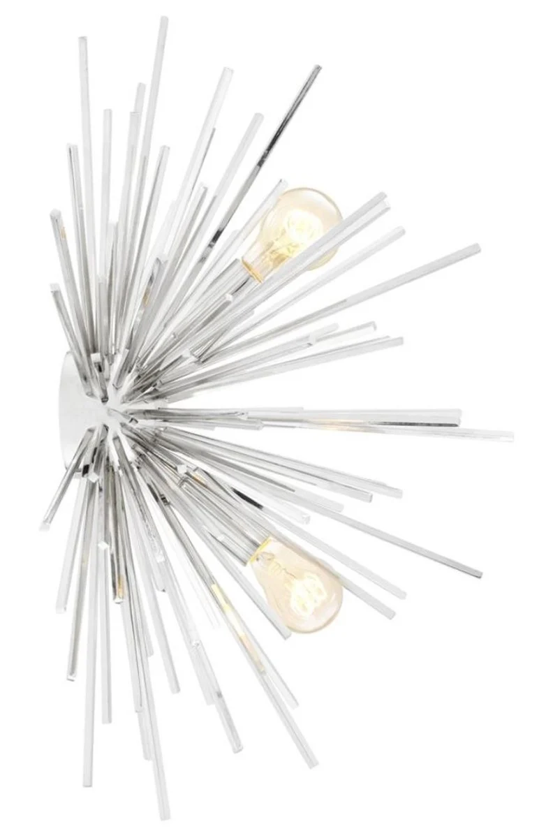 Casa Padrino Wandleuchte Silber 50 x 37 x H. 27 cm - Luxus Wandlampe