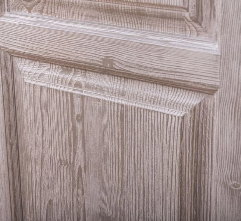 Casa Padrino Landhausstil Schlafzimmerschrank Weiß / Naturfarben 232 x 59 x H. 197 cm - Massivholz Kleiderschrank mit 6 Türen und 4 Schubladen - Massivholz Schlafzimmer Möbel im Landhausstil