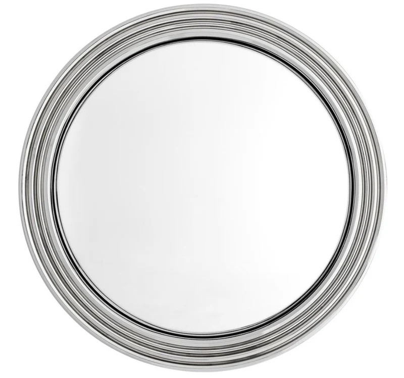 Casa Padrino Spiegel / Konvexspiegel Silber Ø 35 cm - Luxus Kollektion