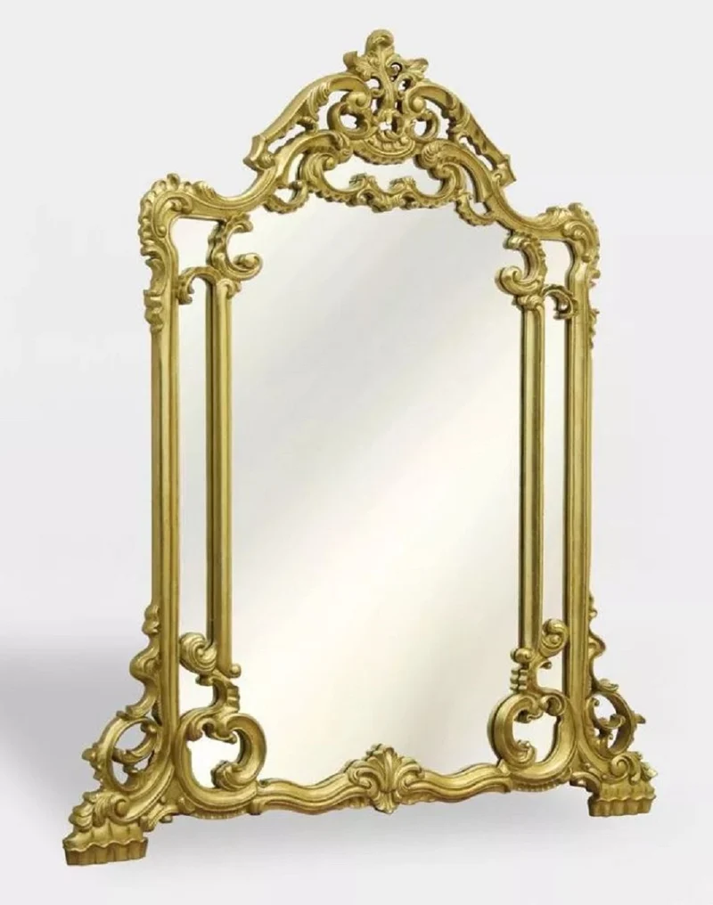 Casa Padrino Luxus Barock Spiegel Gold - Prunkvoller Barockstil Wandspiegel - Handgefertigte Luxus Möbel im Barockstil - Prunkvolle Barock Möbel - Edel & Prunkvoll