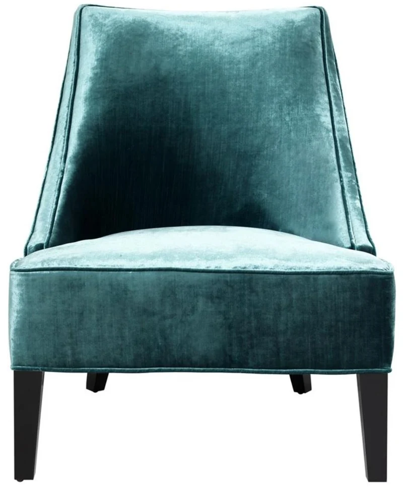 Casa Padrino Luxus Sessel Ägäisches Grün / Schwarz 70 x 88 x H. 85 cm - Hotel Möbel