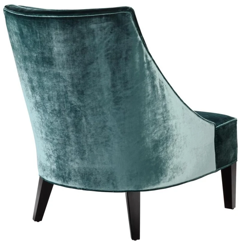 Casa Padrino Luxus Sessel Ägäisches Grün / Schwarz 70 x 88 x H. 85 cm - Hotel Möbel