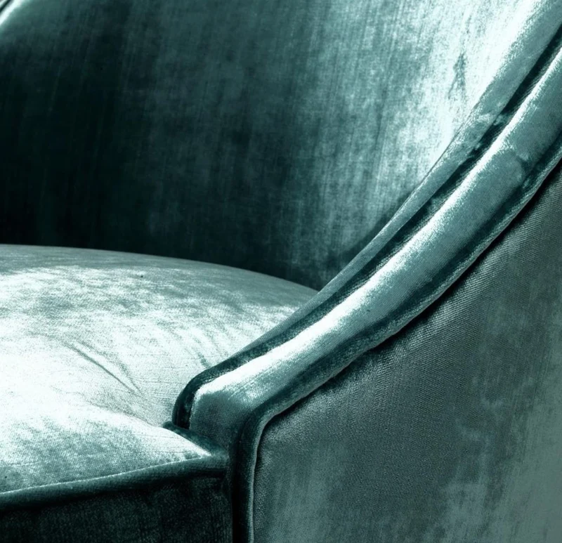 Casa Padrino Luxus Sessel Ägäisches Grün / Schwarz 70 x 88 x H. 85 cm - Hotel Möbel