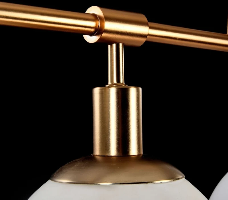 Casa Padrino Hängeleuchte Messing / Weiß 120 x H. 37,3 cm - Moderne Metall Hängelampe mit Mattglas