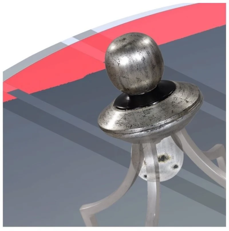 Casa Padrino Luxus Bistrotisch Silber / Schwarz Ø 60 x H. 70 cm - Runder Stehtisch
