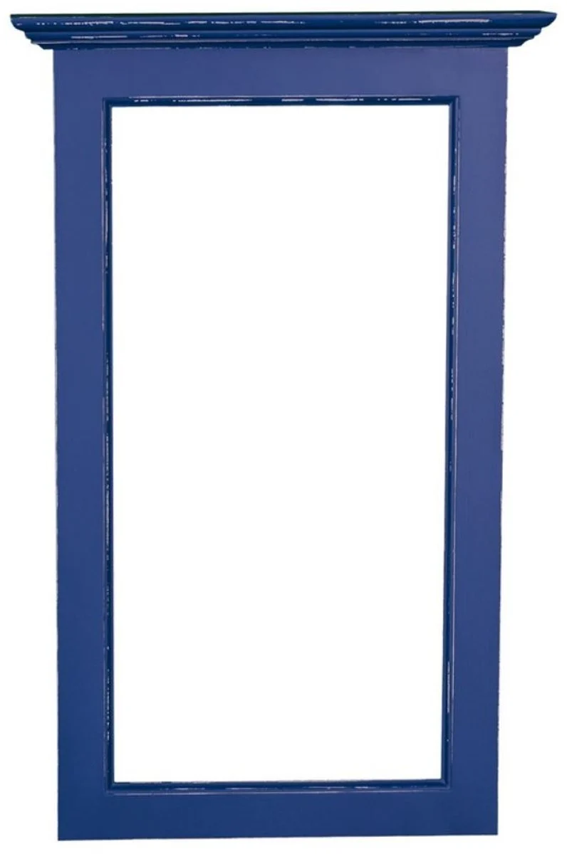 Casa Padrino Landhausstil Spiegelrahmen Antik Blau 65 x 8 x H. 100 cm - Landhausstil Shabby Chic Möbel