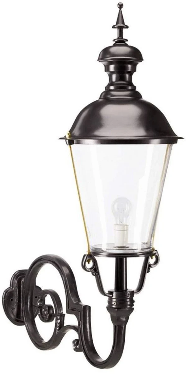 Casa Padrino Jugendstil Außenwandleuchte / Außenlampe Schwarz 37 x 76 x H. 105 cm - Luxus Qualität