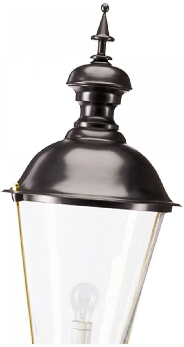Casa Padrino Jugendstil Außenwandleuchte / Außenlampe Schwarz 37 x 76 x H. 105 cm - Luxus Qualität
