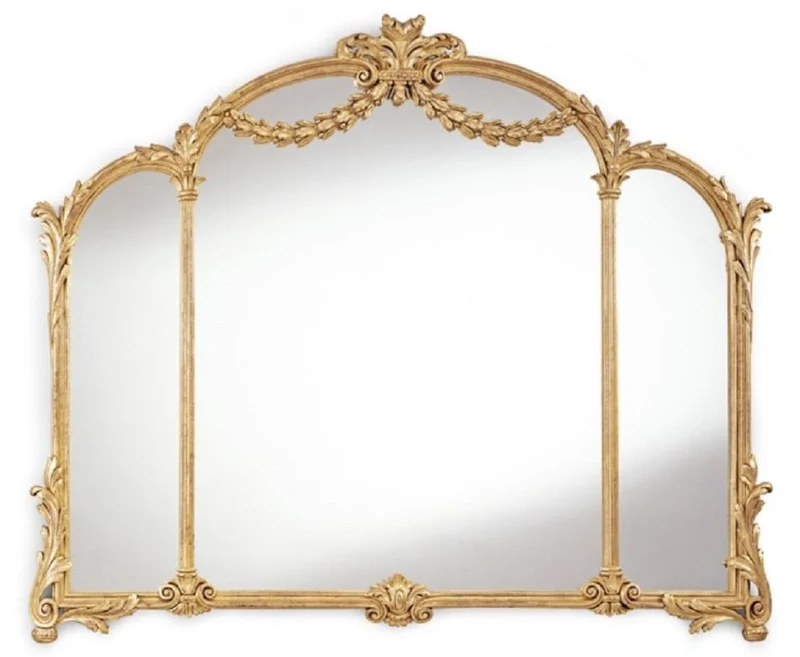 Casa Padrino Luxus Barock Spiegel Gold - Handgefertigter italienischer Barockstil Wandspiegel - Luxus Möbel im Barockstil - Prunkvolle Barock Möbel - Made in Italy - Luxus Qualität