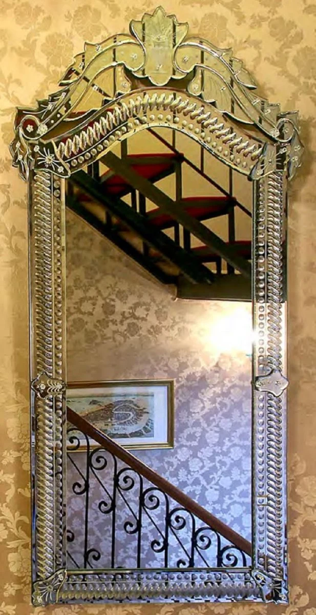 Casa Padrino Luxus Barock Spiegel - Prunkvoller Wandspiegel im Venezianischen Stil - Hotel Möbel - Schloss Möbel - Barock Möbel - Luxus Möbel im Barockstil - Made in Italy