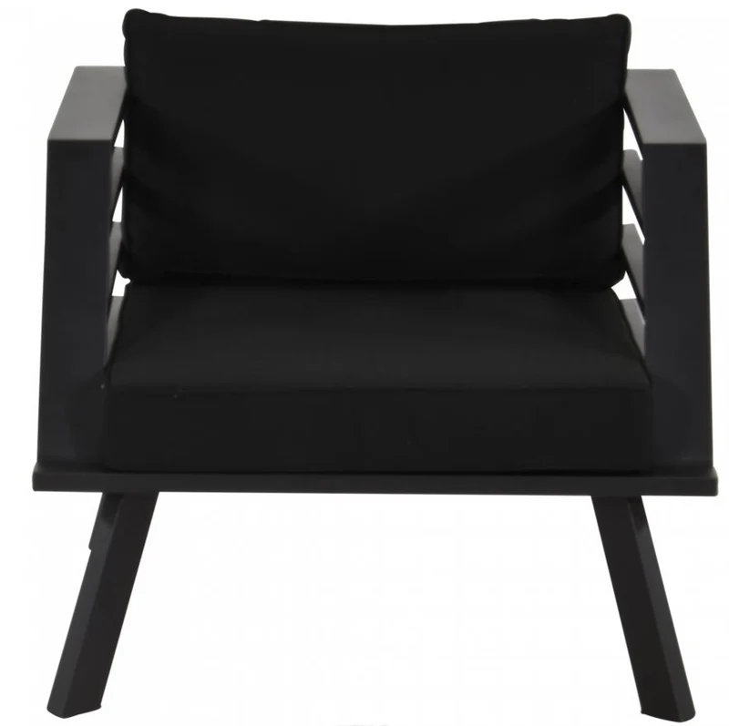 Casa Padrino Gartenmöbel Set mit Polsterung + Sessel + Tisch - Lounge Set