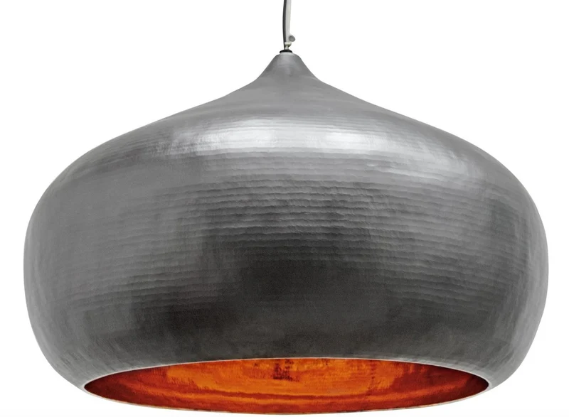 Casa Padrino Luxus Hängeleuchte Grau Ø 85 x H. 60 cm - Moderne Pendelleuchte im Industrie Design