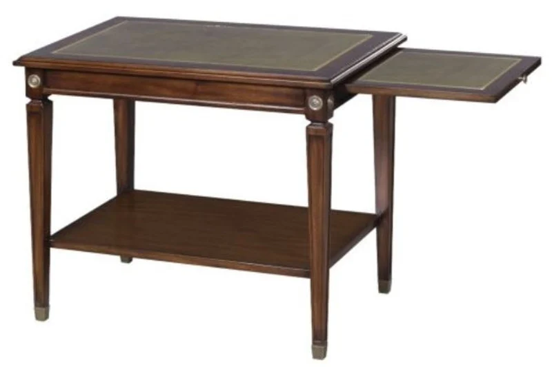 Casa Padrino Mahagoni Beistelltisch Braun / Grün 64 x 43 x H. 54 cm - Luxus Wohnzimmer Beistelltisch