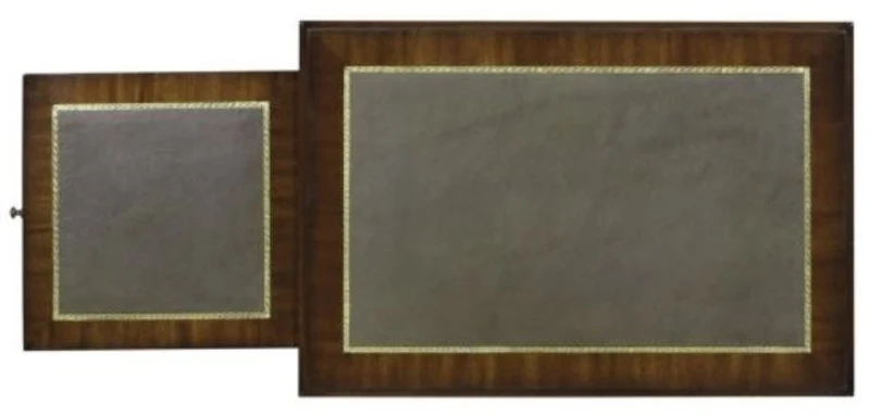 Casa Padrino Mahagoni Beistelltisch Braun / Grün 64 x 43 x H. 54 cm - Luxus Wohnzimmer Beistelltisch