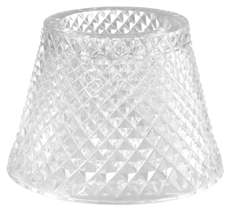 Casa Padrino Glas Teelichthalter-Lampenschirm Clear Ø 15 x H. 12,5 cm - Luxus Accessoires