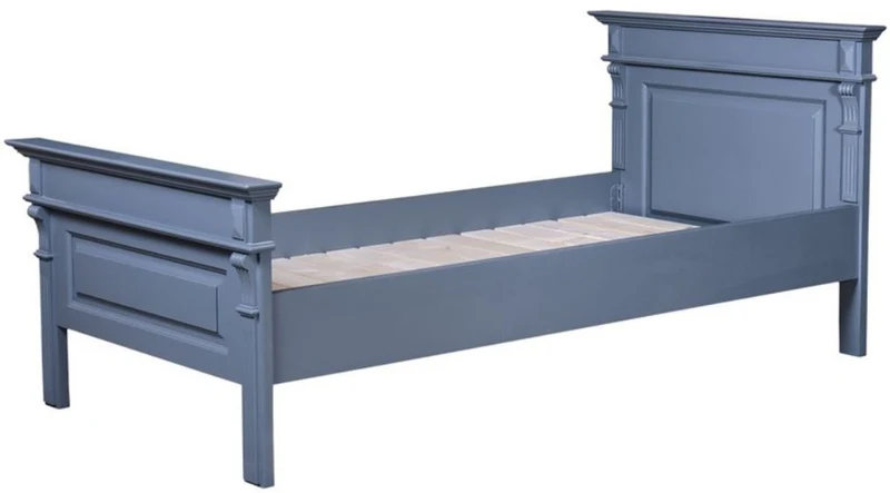 Casa Padrino Landhausstil Bett Blau - Verschiedene Größen - Massivholz Schlafzimmermöbel
