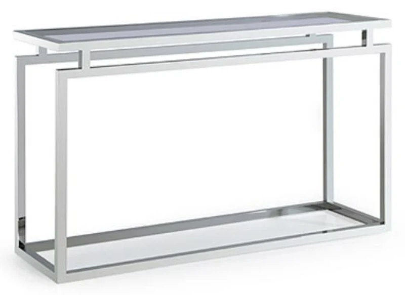 Casa Padrino Konsole Silber / Schwarz 150 x 40 x H. 78 cm - Luxus Wohnzimmer Konsolentisch
