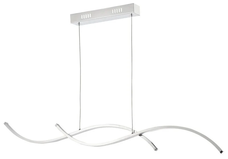 Casa Padrino Luxus LED-Hängeleuchte Silber 100 x H. 9,7 cm - Moderne Design Designerleuchte