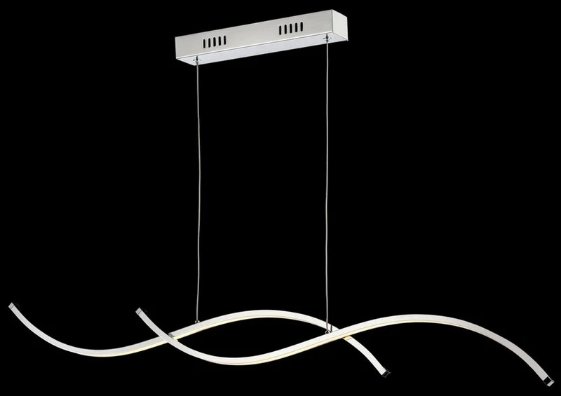 Casa Padrino Luxus LED-Hängeleuchte Silber 100 x H. 9,7 cm - Moderne Design Designerleuchte