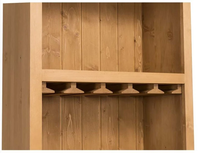 Casa Padrino Landhausstil Barschrank Naturfarben 78 x 41 x H. 210 cm - Landhausstil Weinschrank