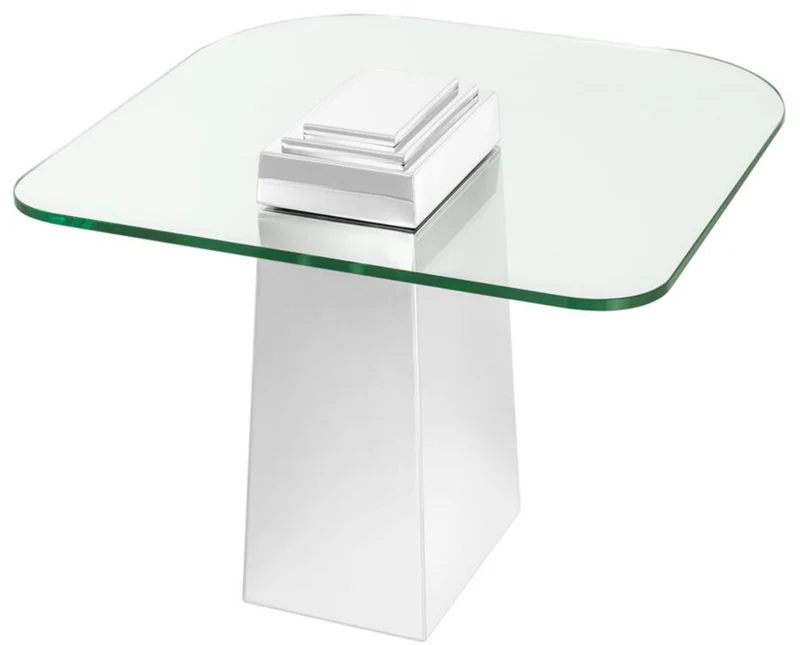 Casa Padrino Luxus Beistelltisch Silber 65 x 65 x H. 51 cm - Luxus Qualität