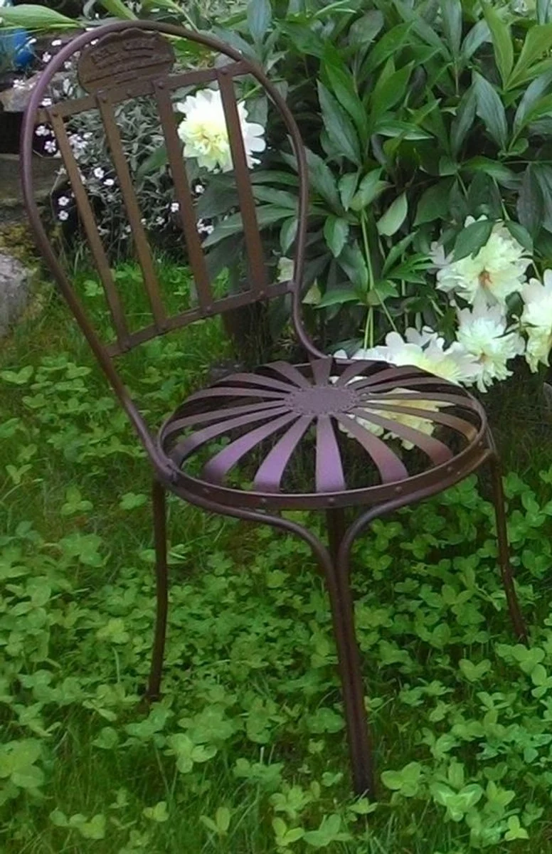 Casa Padrino Gartenstuhl 40 x 40 x H. 90 cm - verschiedene Farben - Handgefertigte Gartenmöbel im Jugendstil