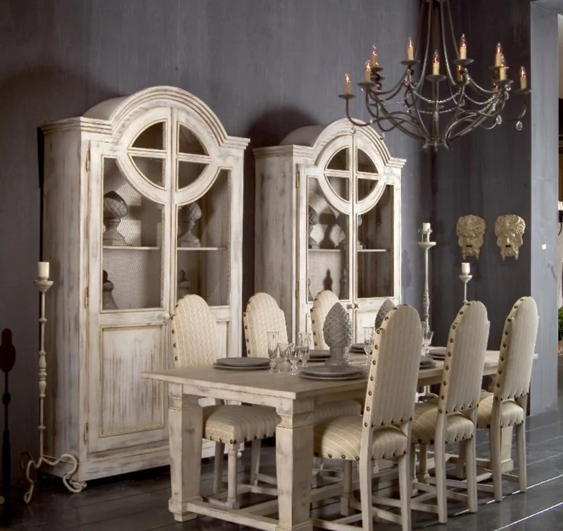 Casa Padrino Luxus Landhausstil Schrank Antik Weiß - Handgefertigter Massivholz Regalschrank mit 2 Türen - Landhausstil Massivholz Möbel - Luxus Qualität