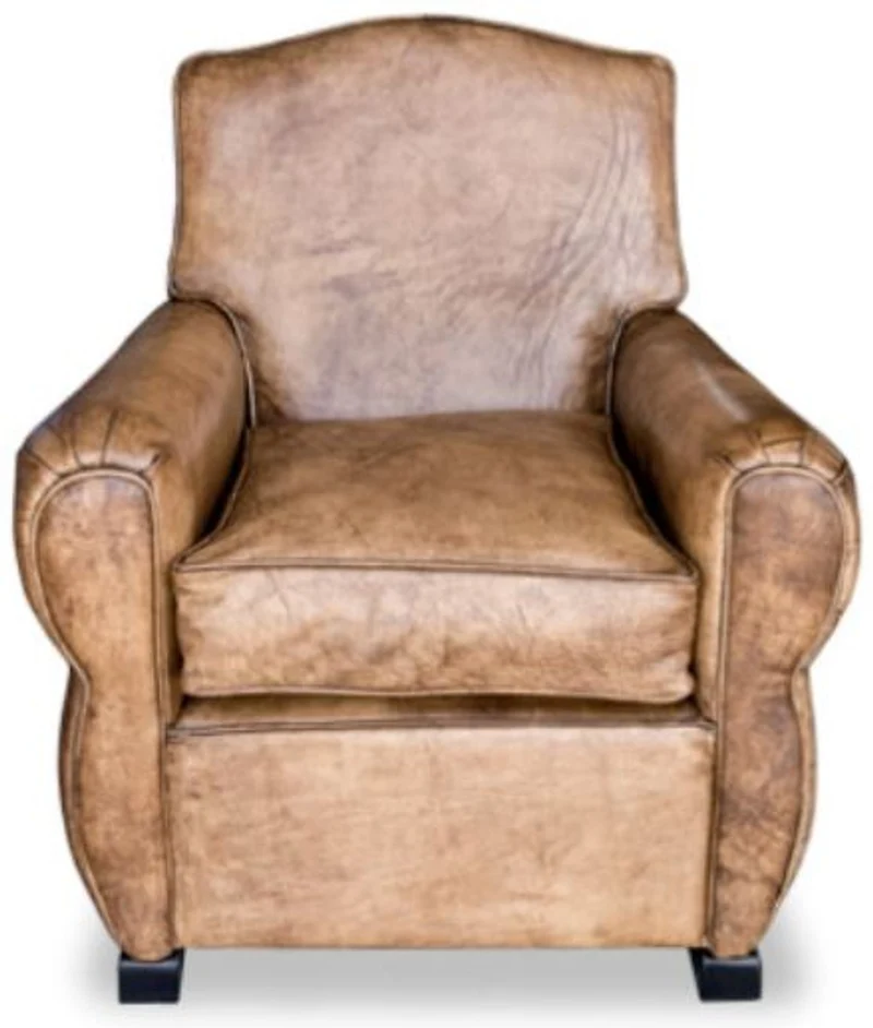 Casa Padrino Luxus Wohnzimmer Leder Sessel Vintage Hellbraun 80 x 88 x H. 86 cm - Echtleder Möbel