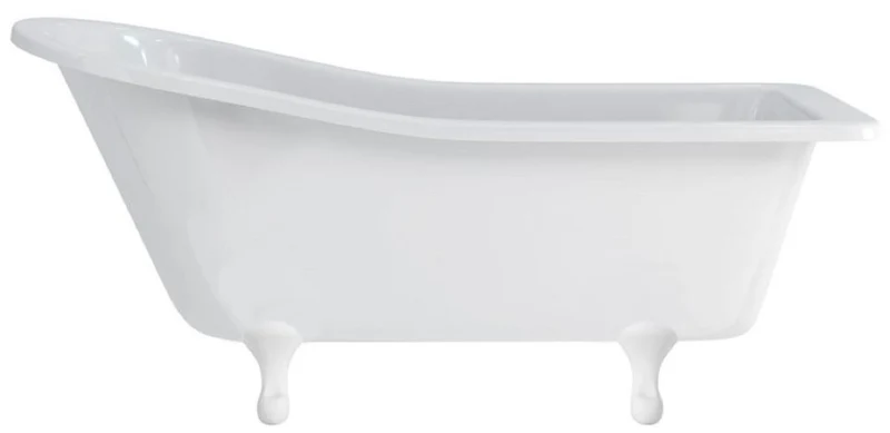 Casa Padrino Luxus Jugendstil Badewanne Weiß / Weiß 169 x 73 x H. 77 cm - Freistehende Retro Acryl Badewanne - Nostalgische Retro Badezimmer Möbel