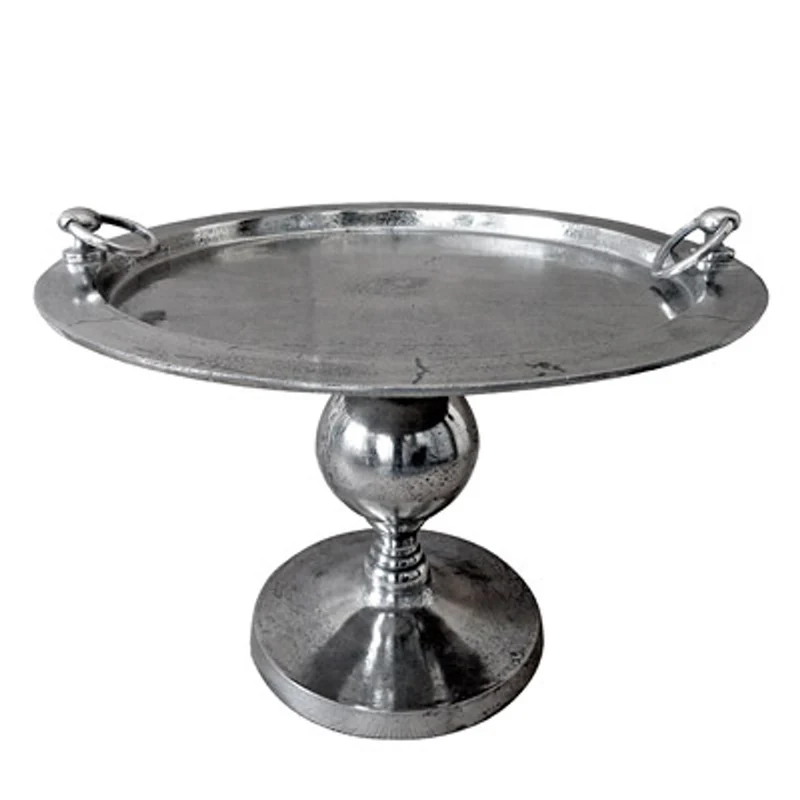 Casa Padrino Designer Aluminium Beistelltisch Höhe 47 cm - Luxus Wohnzimmermöbel