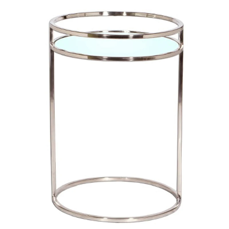 Casa Padrino Luxus Beistelltisch mit Spiegelglas 40 x 40 x H. 56 cm - Luxus Wohnzimmermöbel