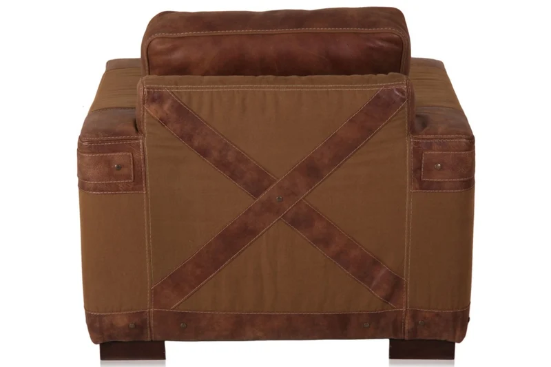 Casa Padrino Luxus Echtleder Sessel Braun 92 x H. 93 cm - Chesterfield Möbel