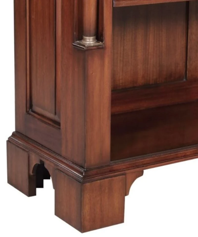 Casa Padrino Luxus Barockstil Bücherschrank / Regalschrank Braun 103 x 32 x H. 185,5 cm - Barock Wohnzimmermöbel