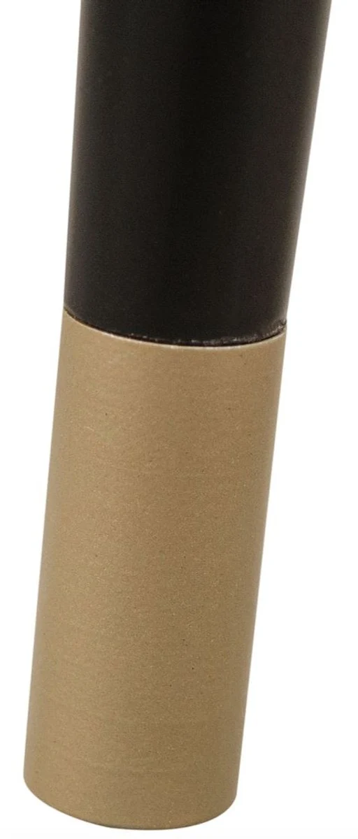 Casa Padrino Luxus Barhocker Anthrazit / Schwarz Ø 37 x H. 76 cm - Barstuhl mit Samtstoff