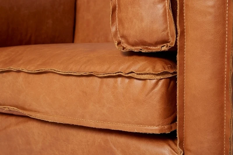 Casa Padrino Luxus Ledersessel im englischen Stil, Rindsleder in Braun, 106 x 99 x H. 73 cm
