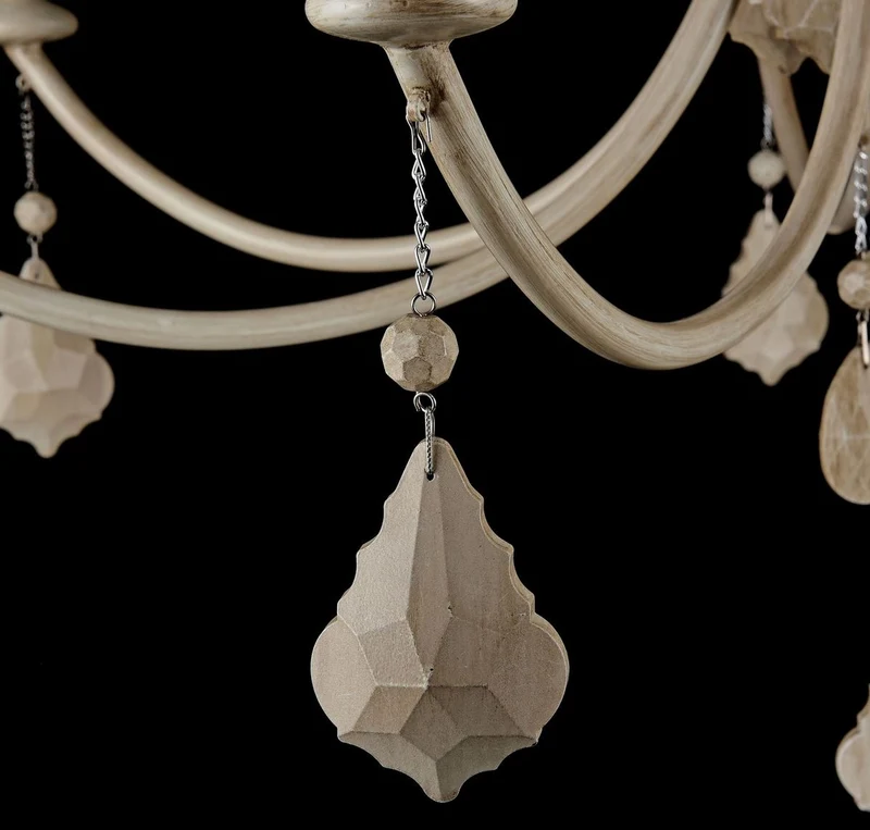Casa Padrino Barock Kristall Kronleuchter 7-flammig in Beige - Ø 87 x H. 59 cm - Luxus Lüster für gehobene Wohnräume