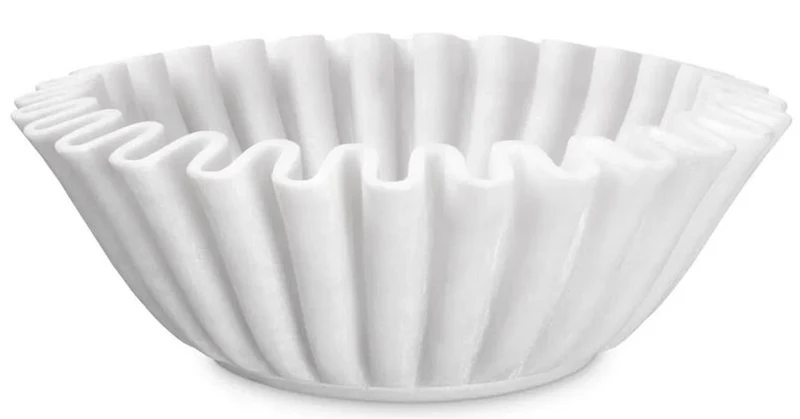 Casa Padrino Luxus Deko Marmor Schüssel Weiß Ø 30 x H. 10 cm - Deko Schale - Runde Obstschale - Esstisch Deko - Deko Accessoires - Luxus Accessoires - Luxus Qualität