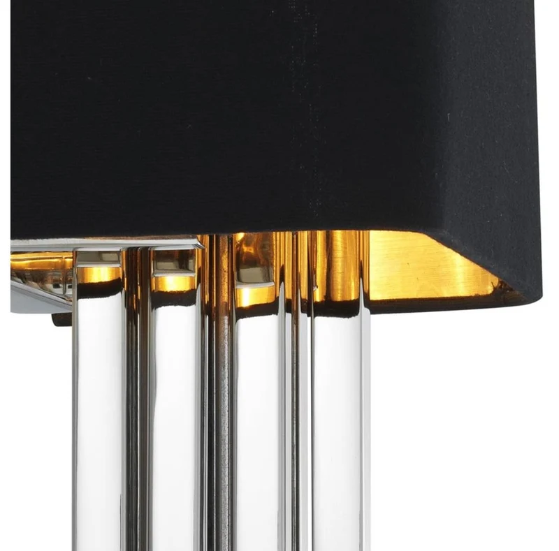 Casa Padrino Luxus Wandleuchte im Barock Stil Silber / Schwarz 31 x 16 x H. 59 cm