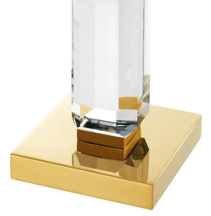 Casa Padrino Luxus Kerzenhalter 3er Set Gold - Kristallglas Accessoires - 12 x 12 x H. 30/43/57 cm