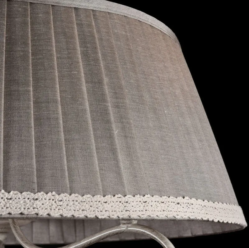 Casa Padrino Barock Kronleuchter im antiken Stil in Beige und Grau Ø 50 x H. 44 cm - Luxus Beleuchtung