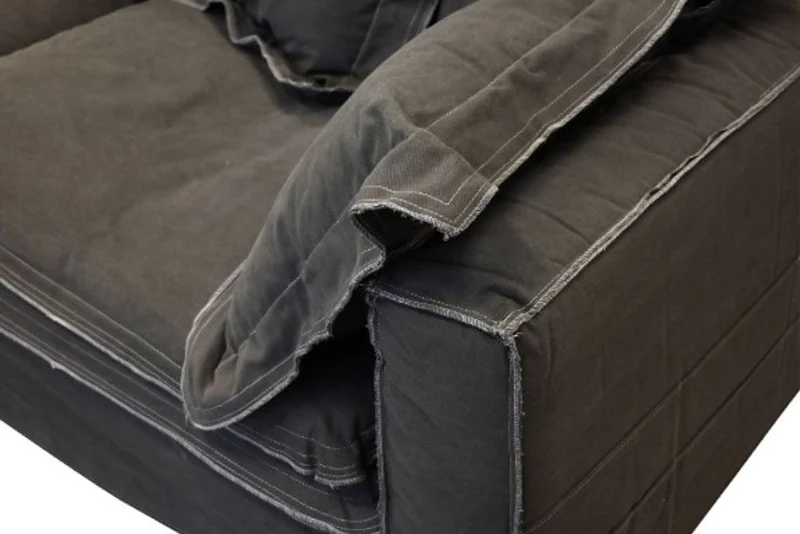 Casa Padrino Luxus Wohnzimmer Sofa Vintage Dunkelgrau 240 x 100 x H. 80 cm - Luxus Qualität