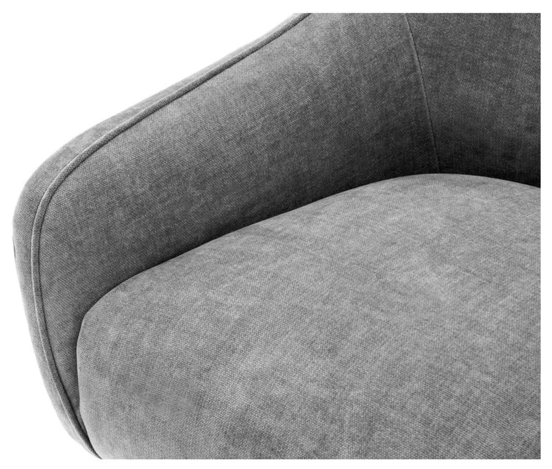 Casa Padrino Drehsessel Grau / Silber 76 x 80 x H. 82 cm - Luxus Möbel