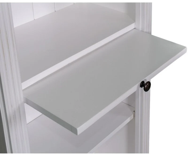 Casa Padrino Landhausstil Regalschrank Weiß aus Kiefernholz - 70 x 39 x H. 197 cm