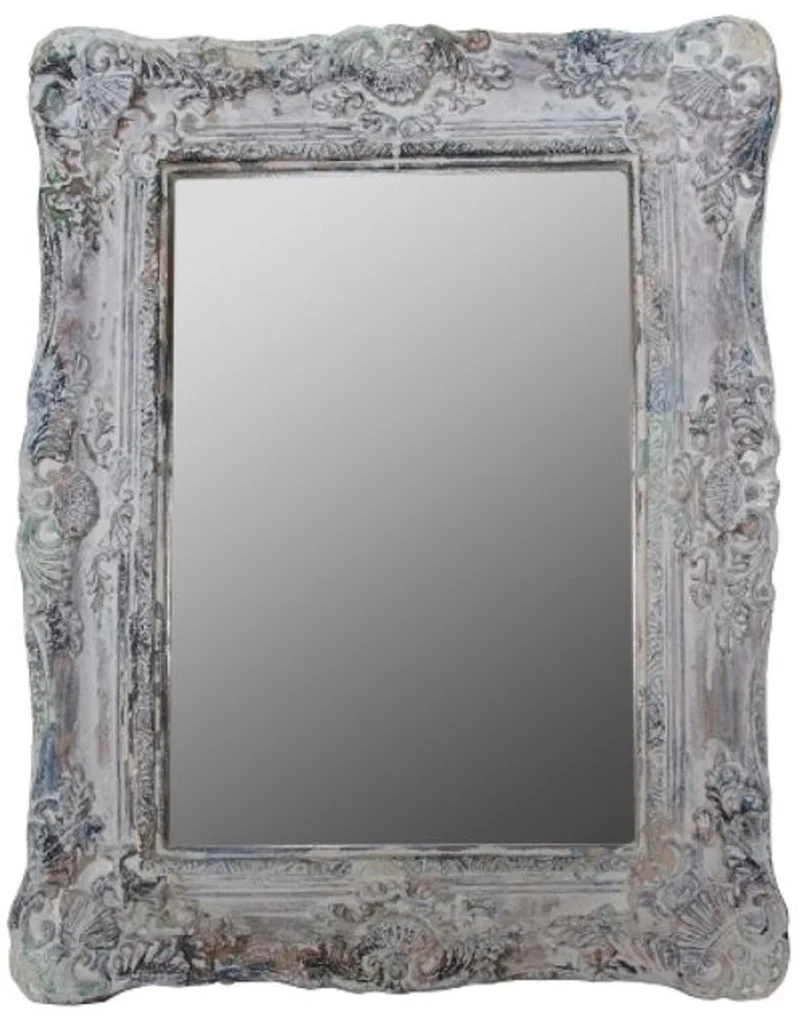 Casa Padrino Barockstil Spiegel / Wandspiegel Antik Grau 42 x H. 54 cm - Barock Möbel