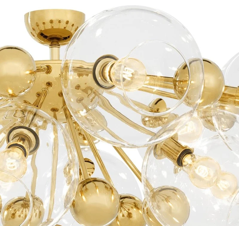 Casa Padrino Luxus Deckenleuchte Gold Ø 90 x H. 57 cm - Luxus Kollektion
