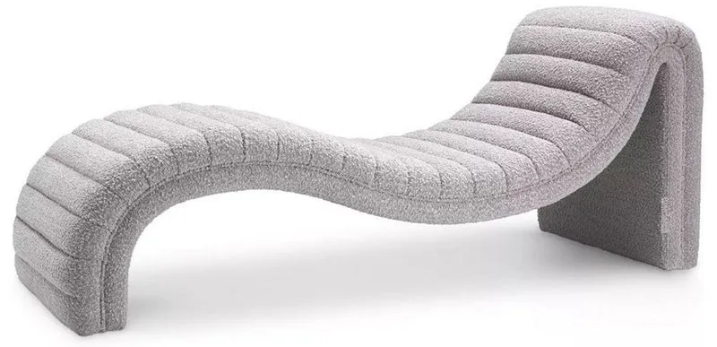 Casa Padrino Luxus Chaiselongue Grau 165 x 61,5 x H. 65 cm - Wohnzimmer Liegesessel - Designer Recamiere - Wohnzimmer Möbel - Luxus Möbel - Luxus Qualität