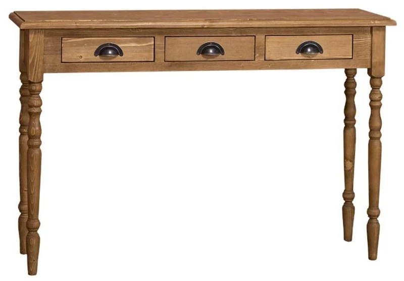 Casa Padrino Landhausstil Konsole Naturfarben Kiefernholz 120 x 35 x H. 79 cm