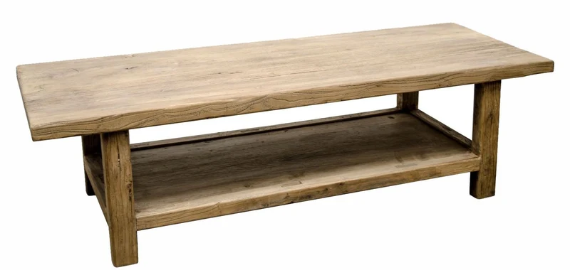 Casa Padrino Landhausstil Couchtisch Naturfarben 160 x 60 x H. 45 cm - Wohnzimmermöbel im Landhausstil