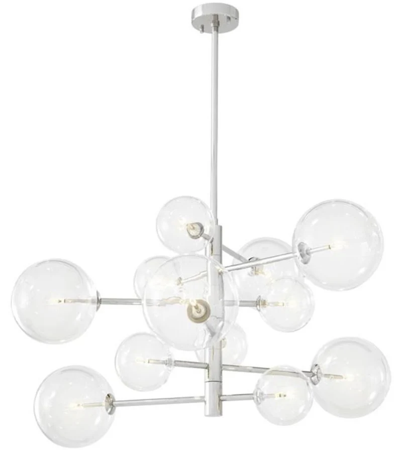 Casa Padrino Luxus Halogen Kronleuchter Silber Ø 90 x H. 53 cm - Luxus Qualität